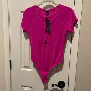 New Wild Fable Hot Pink Womens Bodysuit Size Medium